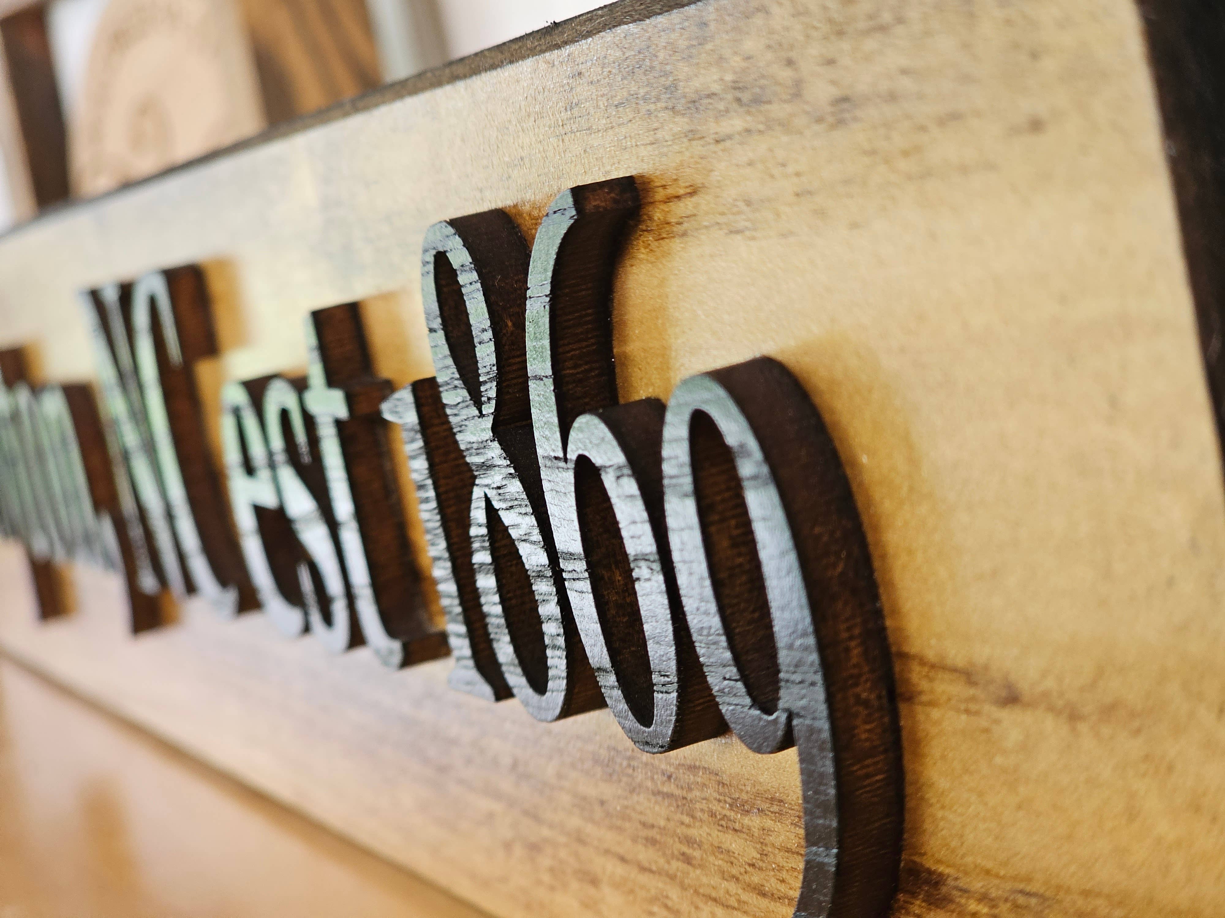 Cul de Sac Critters - Vente Pancarte - Panneaux personnalisés en bois massif avec lettre découpée au laser11