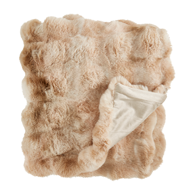 Fennco Styles - Wholesale Throw Blanket - Natural Bubble Faux Fur 50"x60" Throw Blanket2