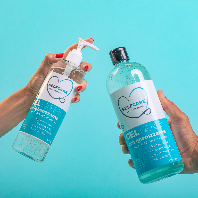SELFCARE CURA PERSONALE – wholesale Hand sanitiser – Sanitizing Hand Gel 1000ml | Flip-top1