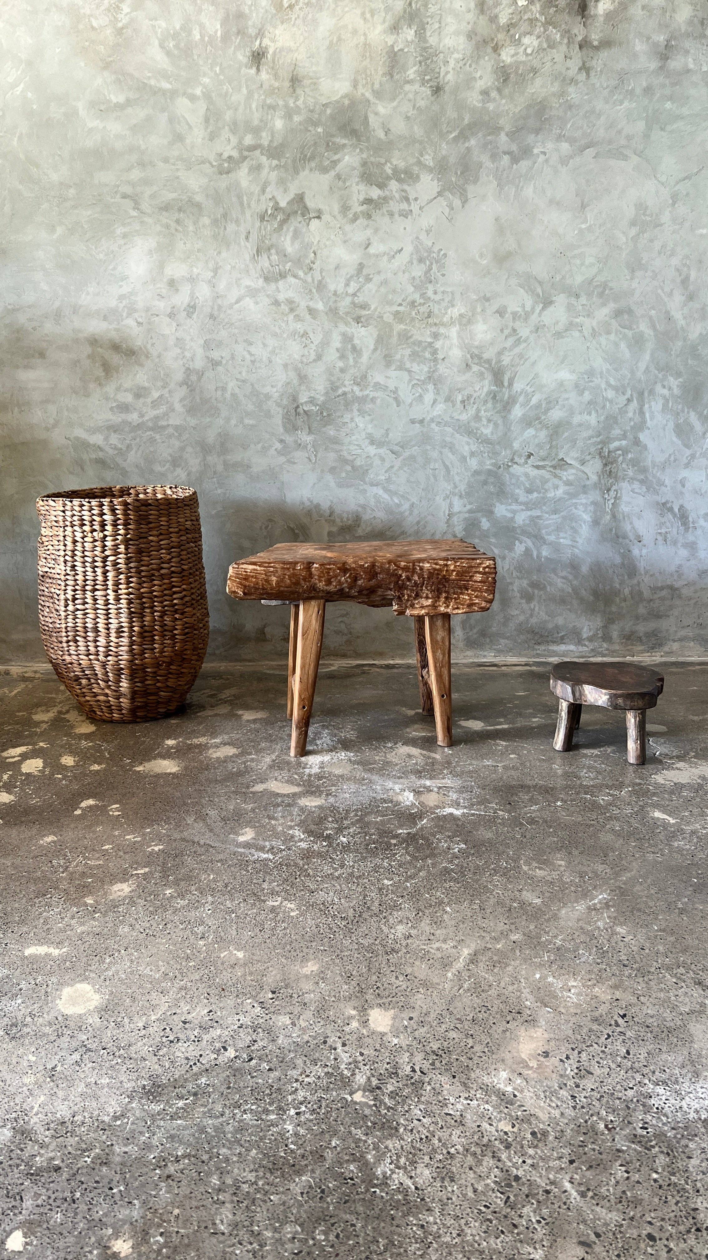 Office Objets - Wholesale Bench - Small organic bench in blonde Asian teak with four legs - Sepuluh29