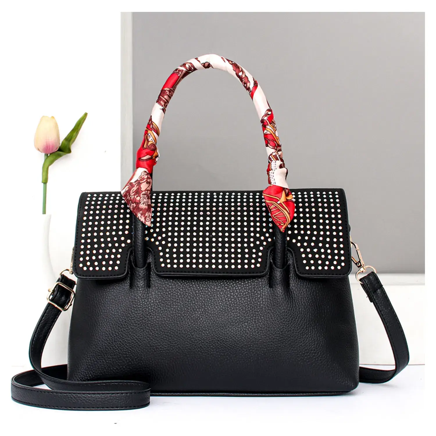 Superbia – Mala com alça superior – Mulher por atacado – Saco com aba de diamante clássico com aba sobre saça-6072