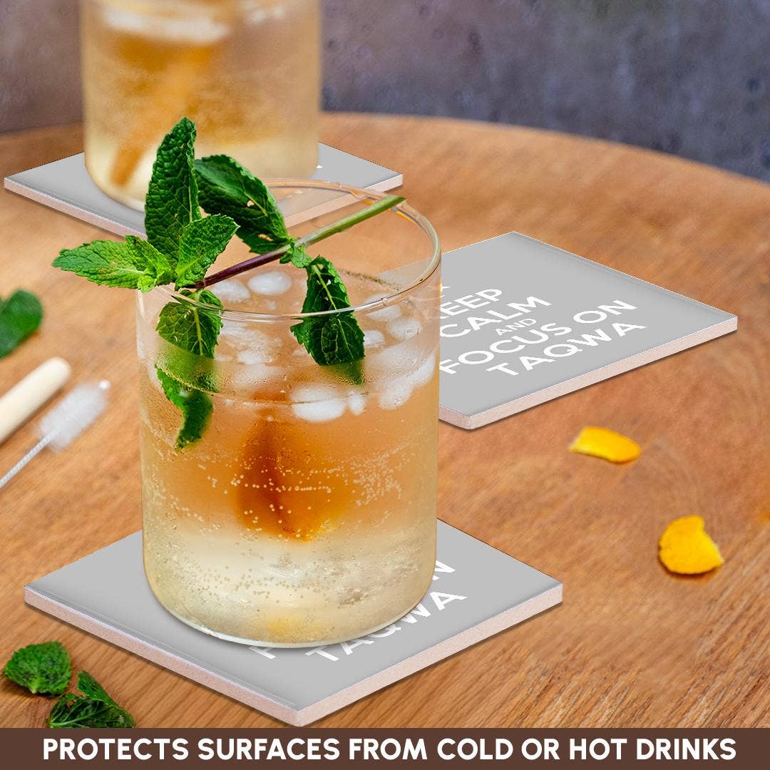 3dRose - Wholesale Coasters - 3dRose, Keep Calm and Focus on Taqwa, Coaster2