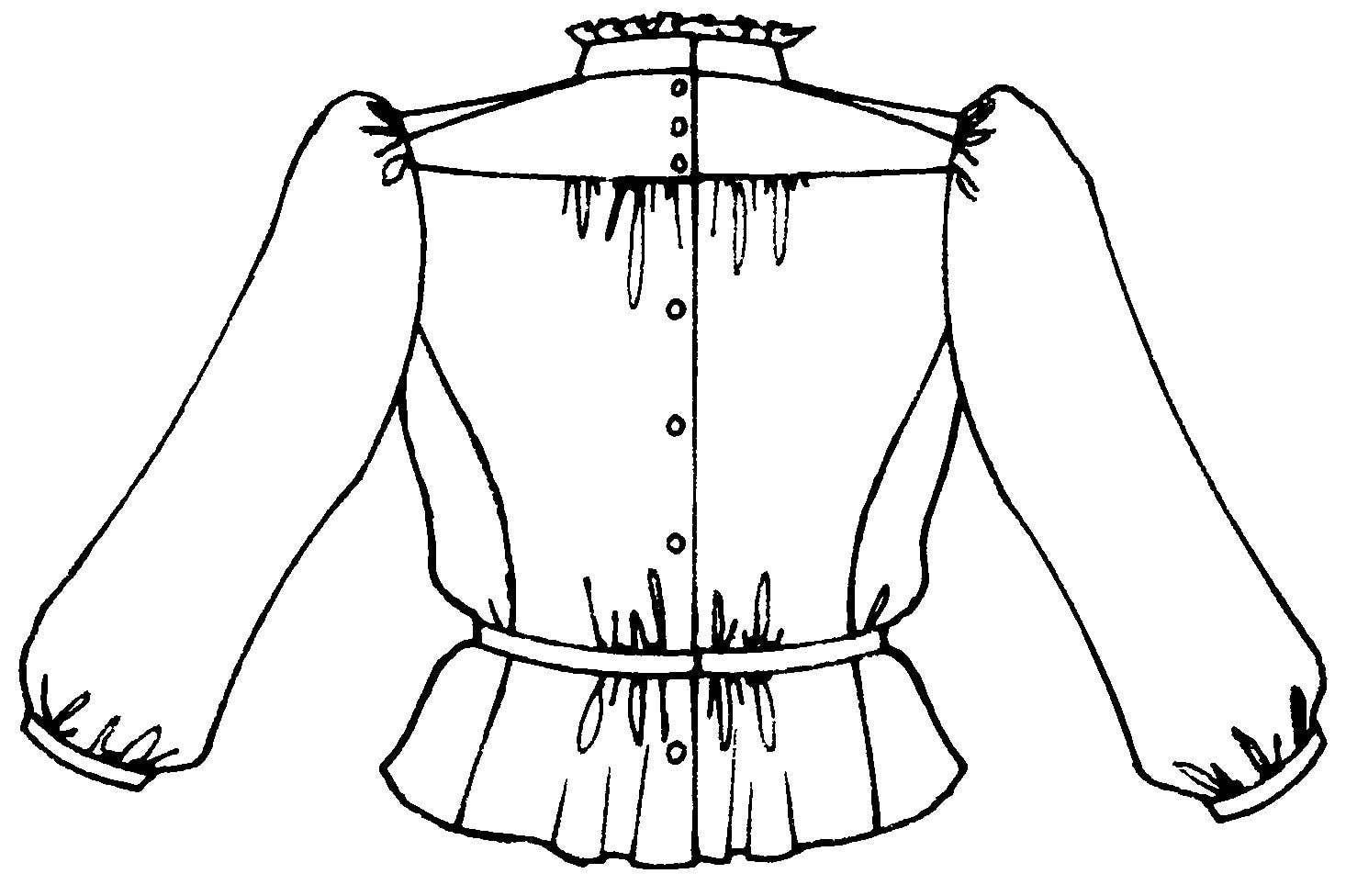 Folkwear - Wholesale Blouse - Women's - 205 Gibson Girl Blouse - Sewing Pattern9