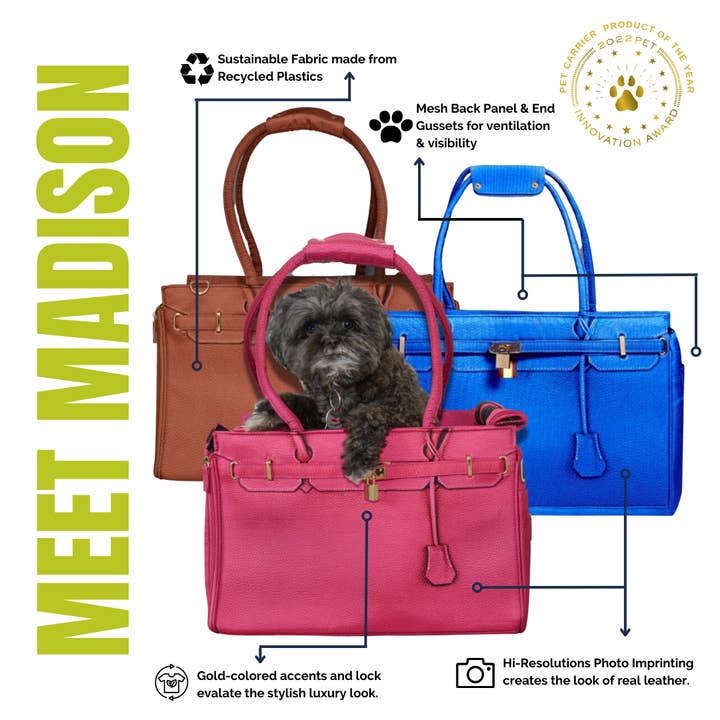 Madison Pet Carrier for wholesale by A Pet with Paws® LLC