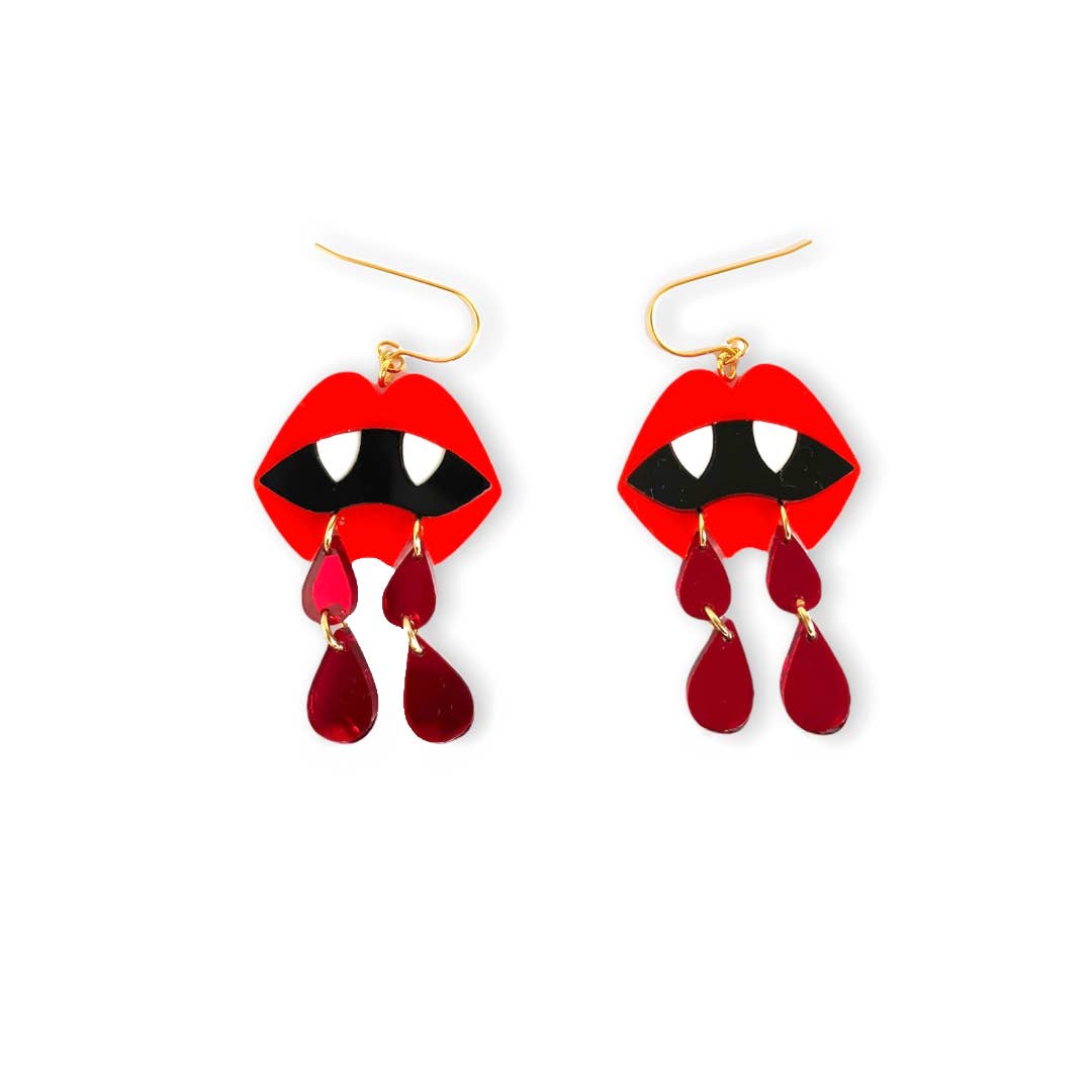Stof Studios - Wholesale Dangle Earrings - Bloodsucker- Vampire Earrings.