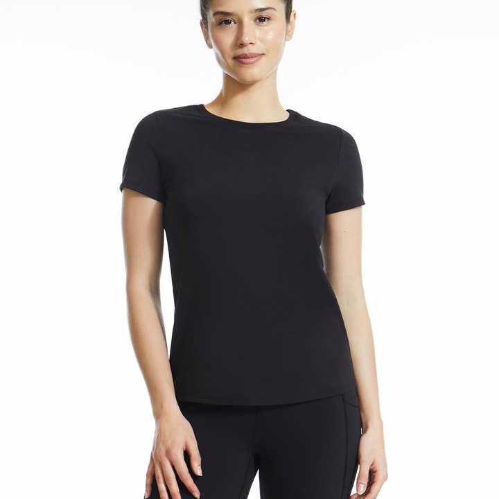 Performance-T-shirt met korte mouwen voor wholesale door Yoga Works