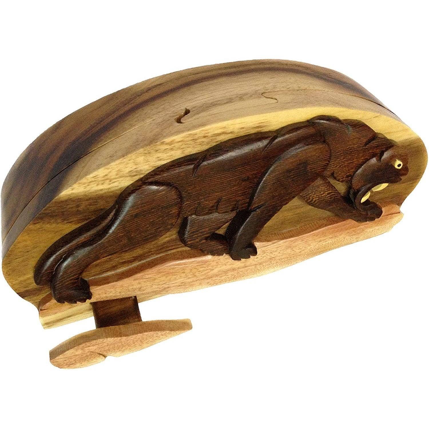 Big Catch Bass Fishing Hand-Carved Puzzle Box – Stash Box Dan