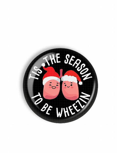 Badge Reel Topper - Tis The Season Saying - 1.5" for wholesale by Snarkynurses