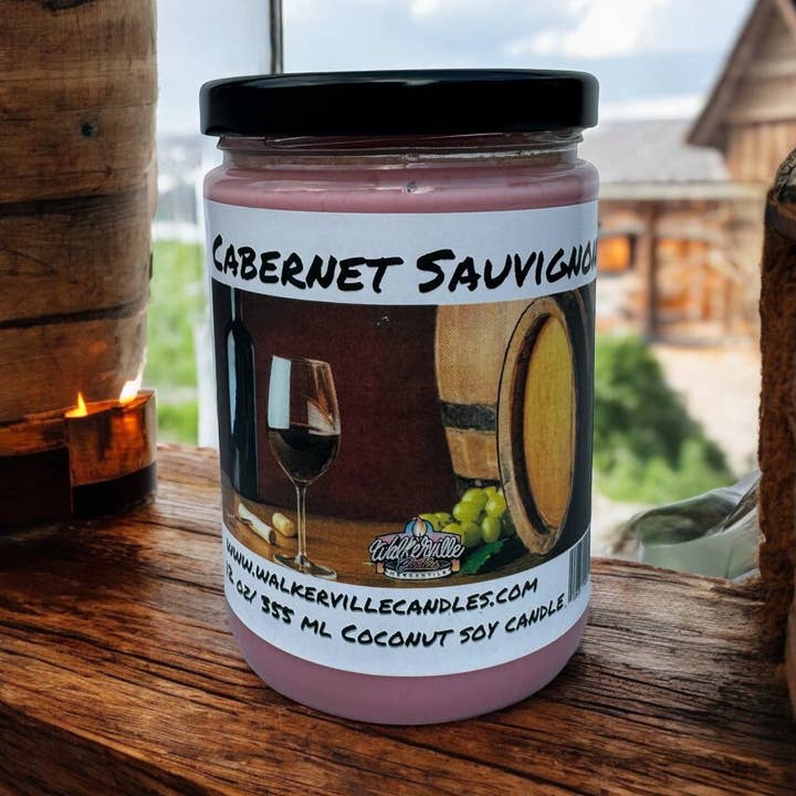 Vela de Coco y Soja Ecológica de 12 oz Cabernet Sauvignon para venta al por mayor de Walkerville Candles