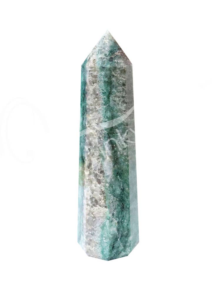 (1 LB)OBÉLISQUE - AVENTURINE, VERT AVEC QUARTZ 15-19 CM pour la vente par Oceanic Linkways Inc