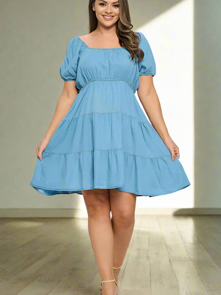 Plus tiered dress for wholesale by J2 FASHION