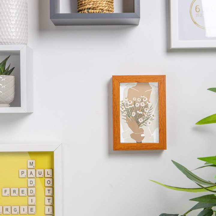 Rinkit Ltd – Großhandel Bilderrahmen – Nicola Springbox Bilderrahmen - 4x6 - dunkles Holz
