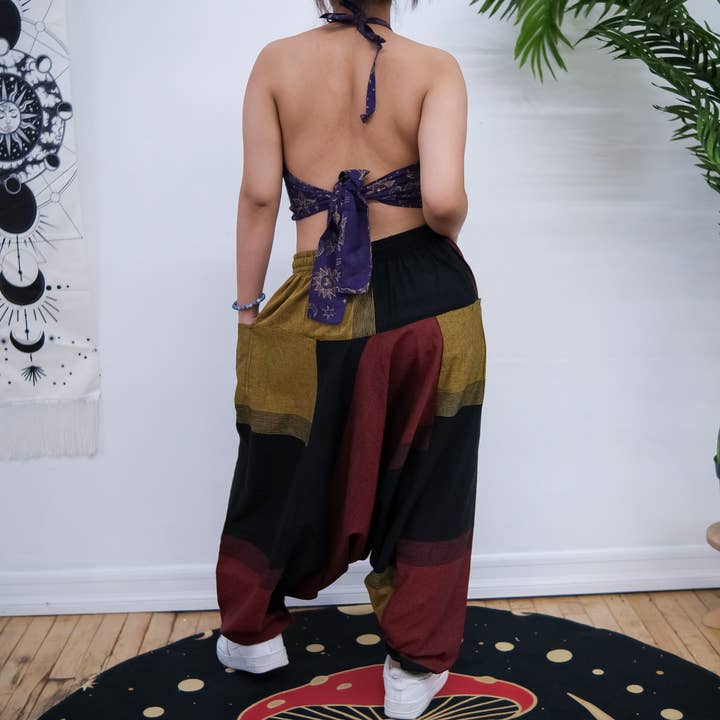 Karma Nepal Crafts - Wholesale Pants – Women's - Cotton Harem Yoga Pants with Pockets2