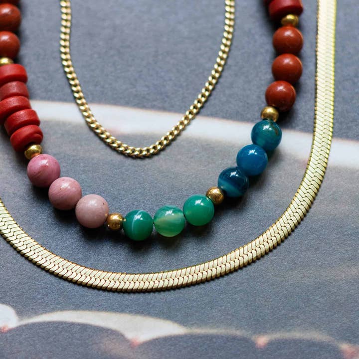 Sela Designs - Wholesale Beaded/Pearl Necklace - Phoebe Gemstone Necklace5