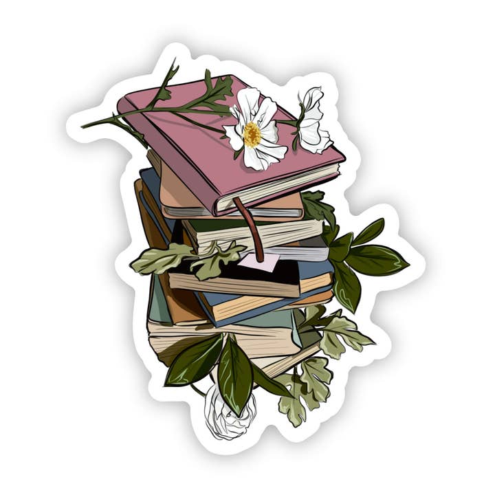 Big Moods - Wholesale Sticker - Flowers Wrapping Books Sticker0