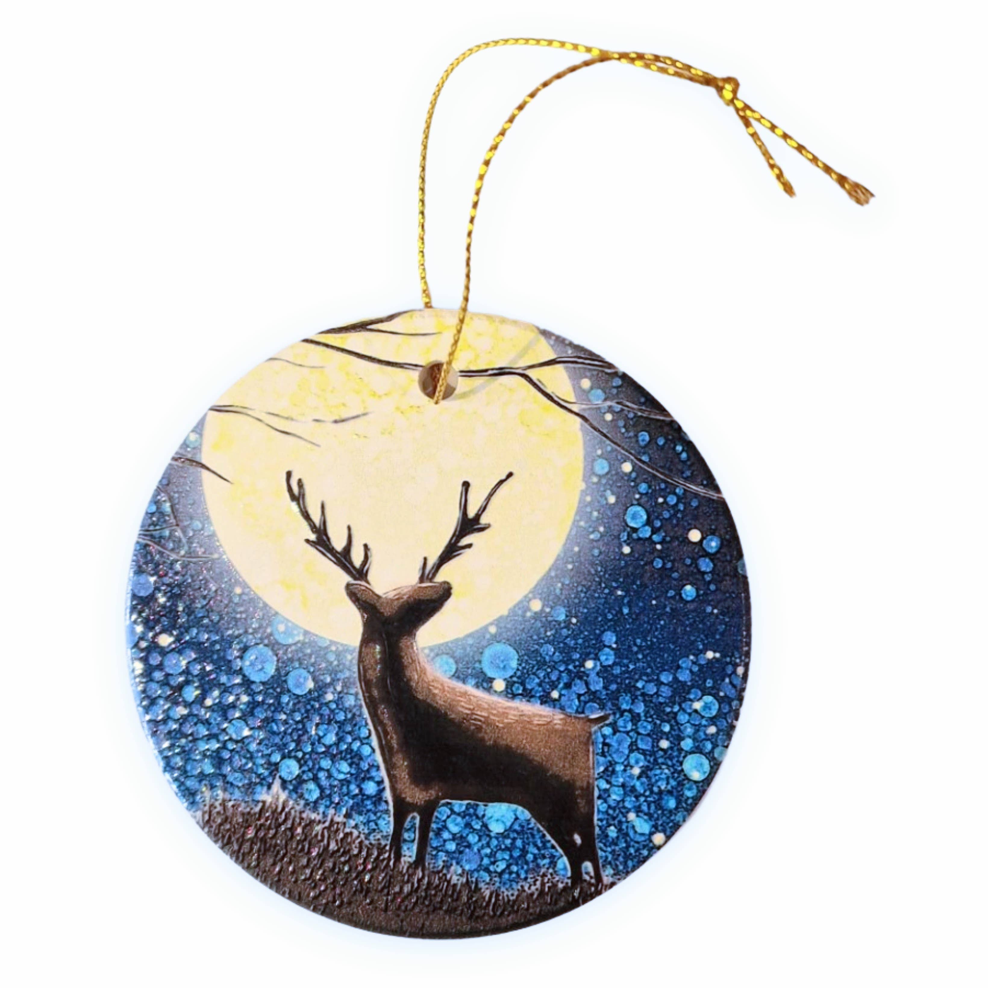 By Jo Crafts - Vente Objets de décoration - Décoration suspendue arbre hibou & cerf23