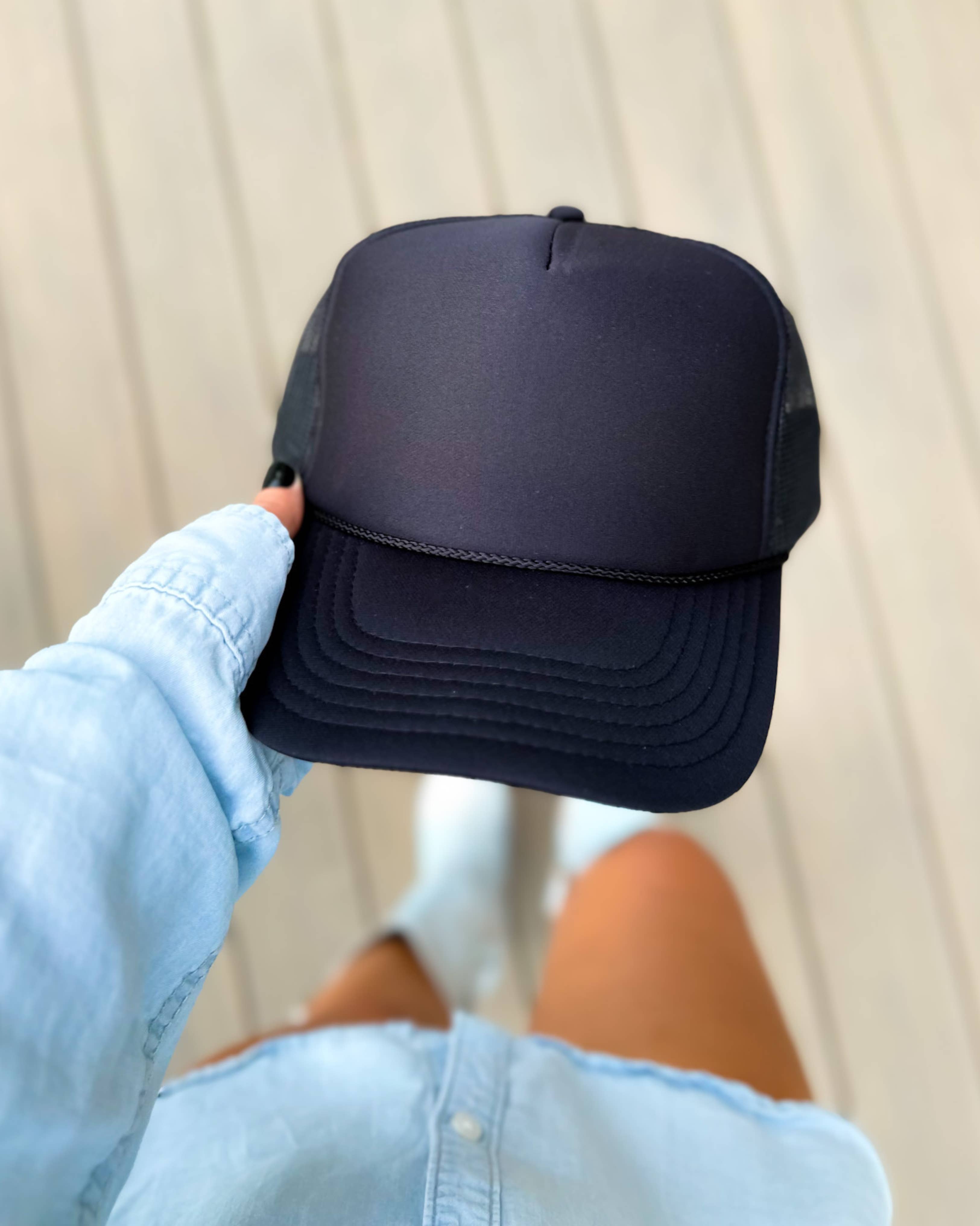 Hillside Threads Wholesale - Wholesale Trucker Hat - Women's - Sideline Sparkle Glittery Embroidered Trucker Hat- Customize10