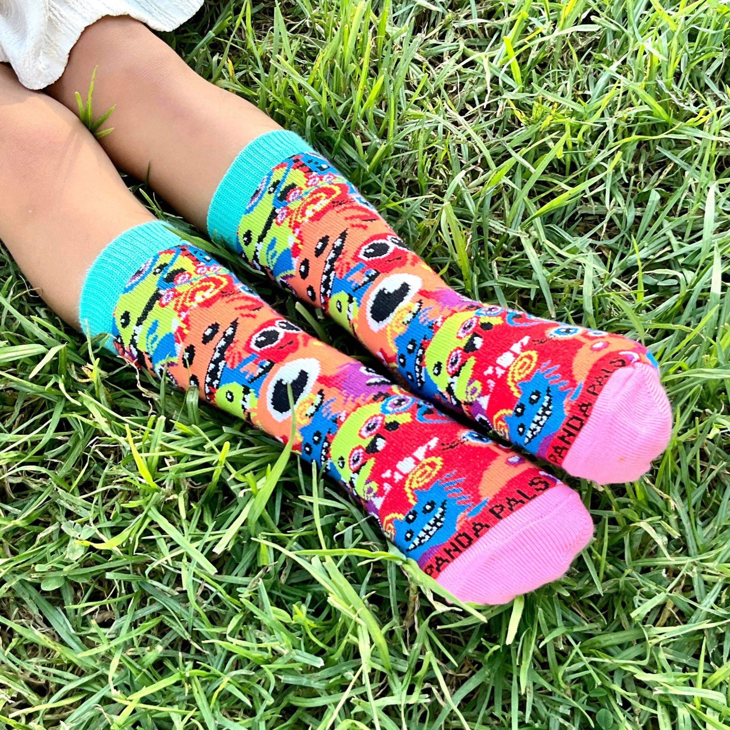 Sock Panda - Wholesale Socks - Kids - Monster Face Pattern Socks from the Sock Panda (Ages 3-7)4