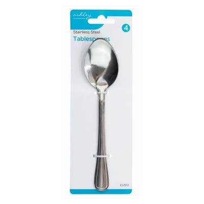 Stainless Steel Dessert Spoons - Pack of 4 for wholesale by Rinkit Ltd