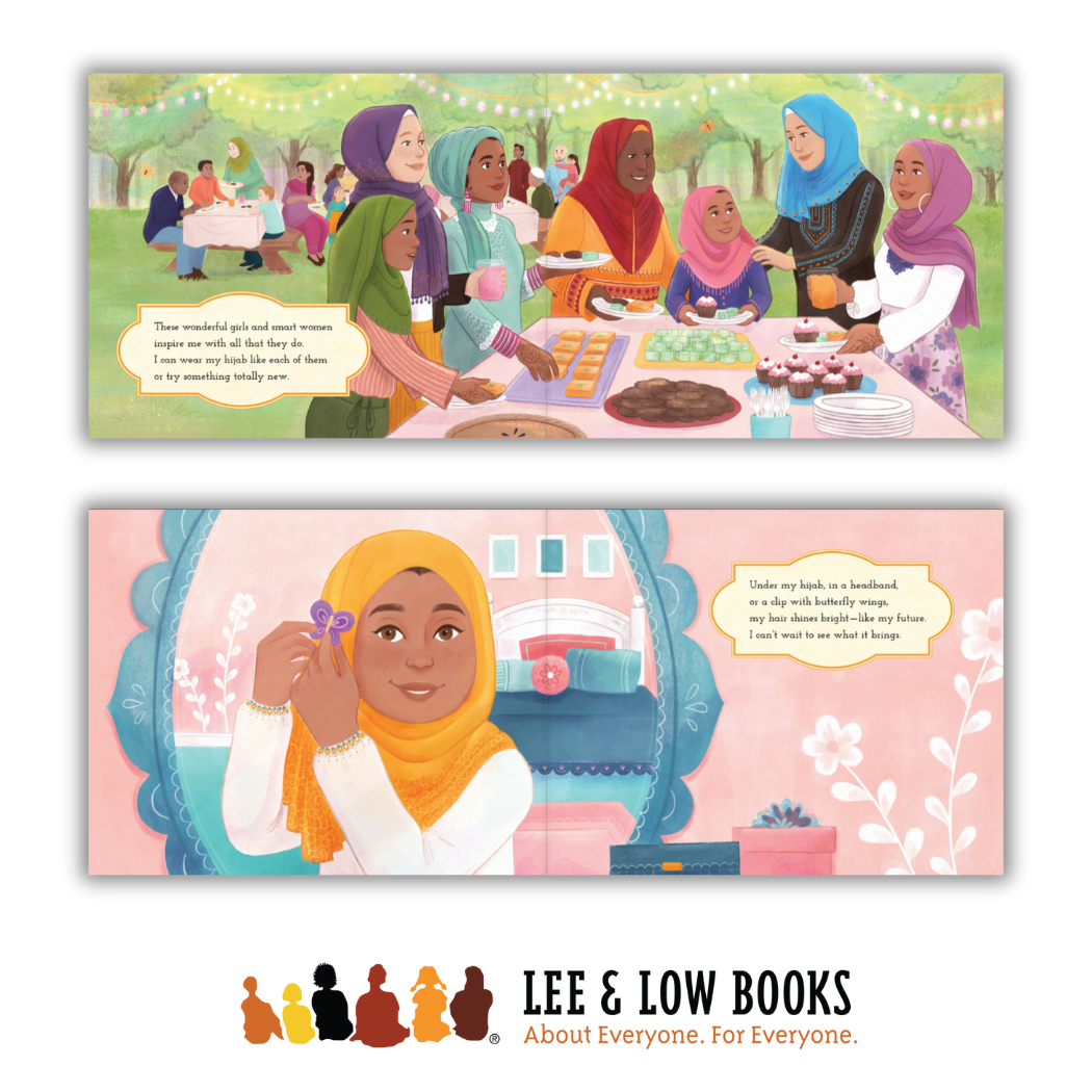 Lee & Low Books Inc - Vendita all'ingrosso Libro per l'infanzia (3-5) - Under My Hijab di Hena Khan, illustrato da Aaliya Jaleel3