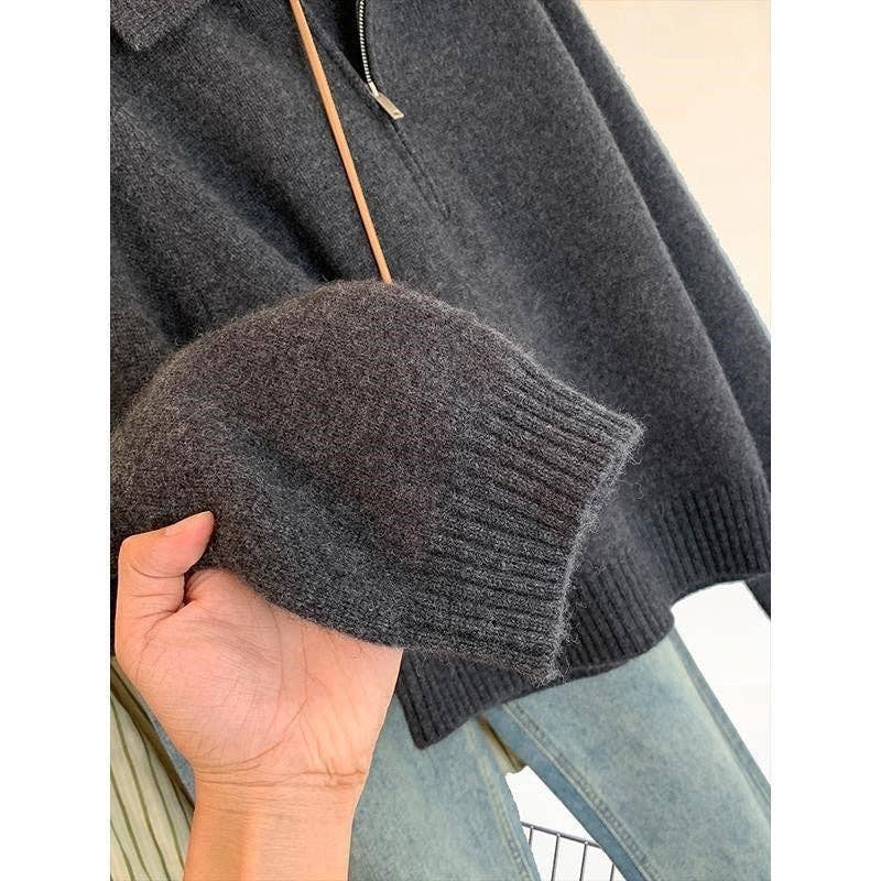 Mirazshoes WholeSale – wholesale Pullovertröja - Dam – Lös krage pullovertröja2