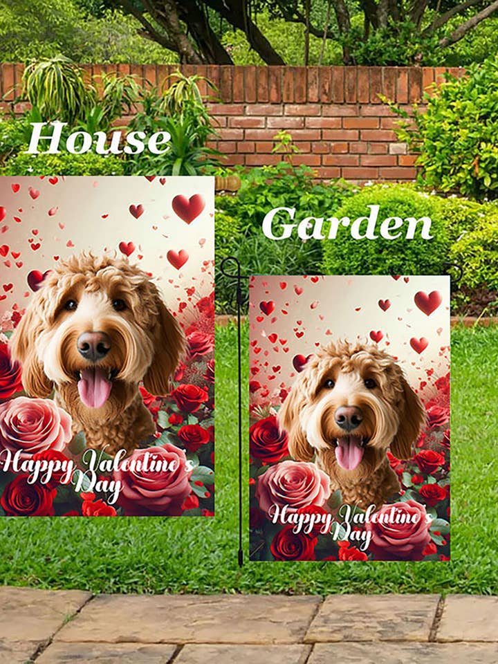 Labradoodle Rosso - Bandiera da Casa di San Valentino per la vendita all'ingrosso da parte di Best of Breed Products