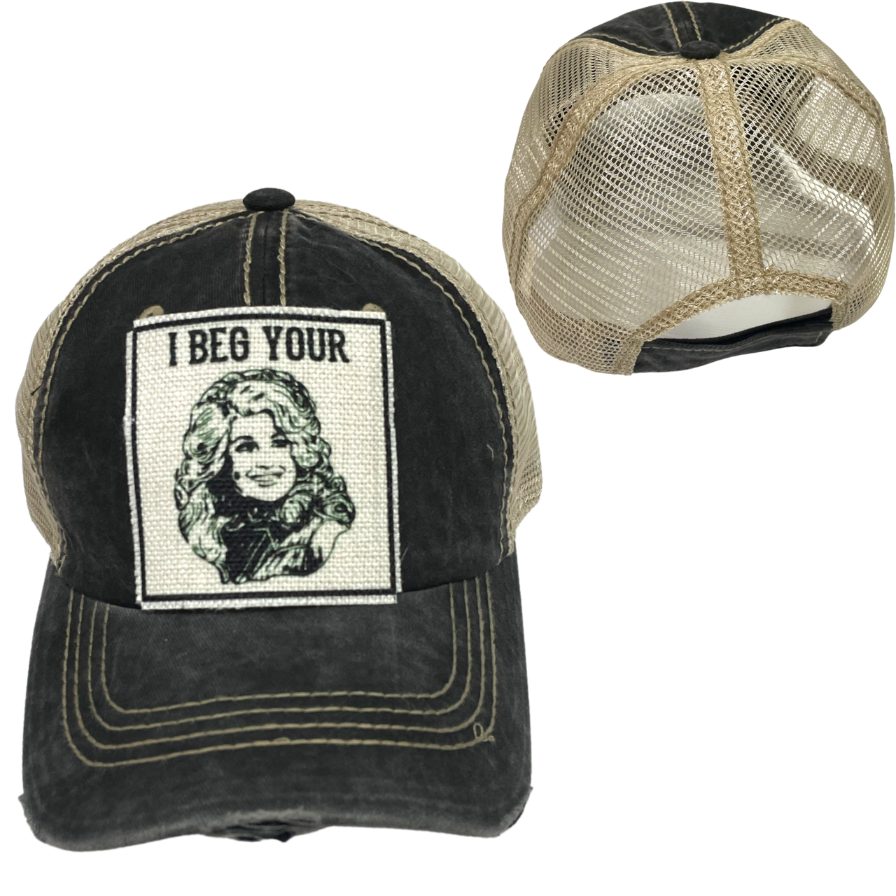 dkhandmade - Vente Casquette de camionneur – femme - JE VOUS EN PRIE VOTRE CASQUETTE | CHAPEAU DE FEMME | DÉTRESSÉ10