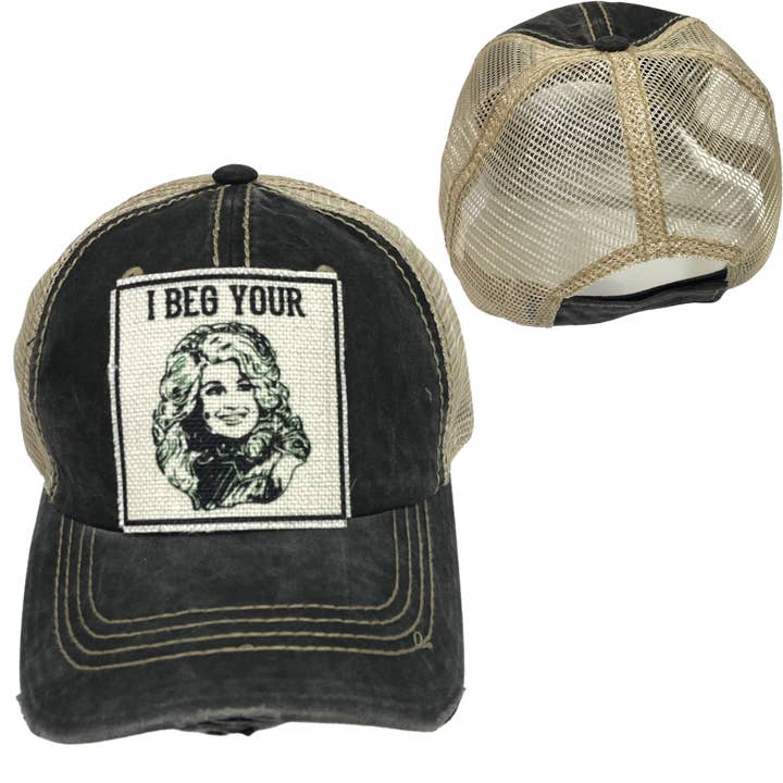 dkhandmade - Wholesale Trucker Hat - Women's - I BEG YOUR  BALL CAP | WOMAN'S HAT | DISTRESSED5