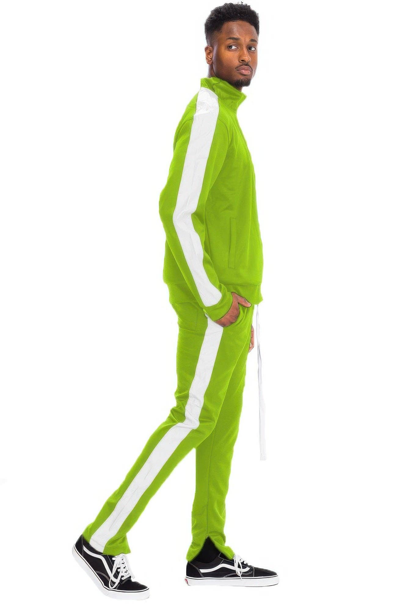 CC Wholesale Clothing – wholesale Tracksuit – Men′s – Single Stripe Track Set3