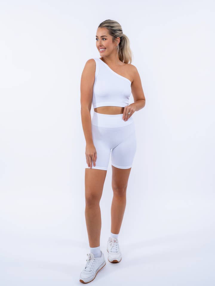 Rib One Shoulder Crop for wholesale by Paradise Fashion