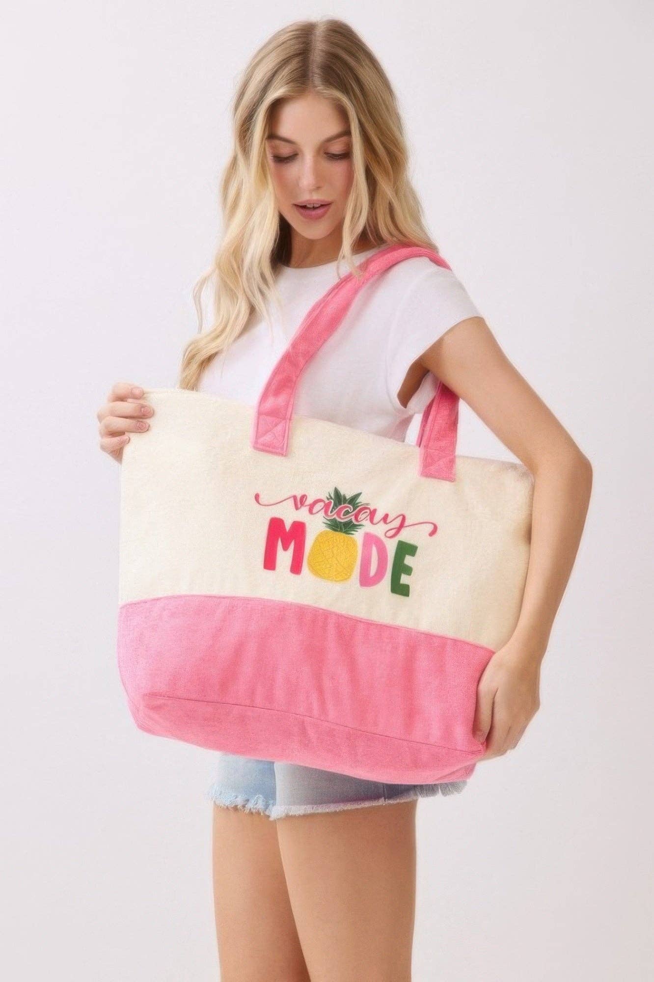 CC Wholesale Clothing - Wholesale Tote Bag - Women's - Vacay Mode Terry Tote5