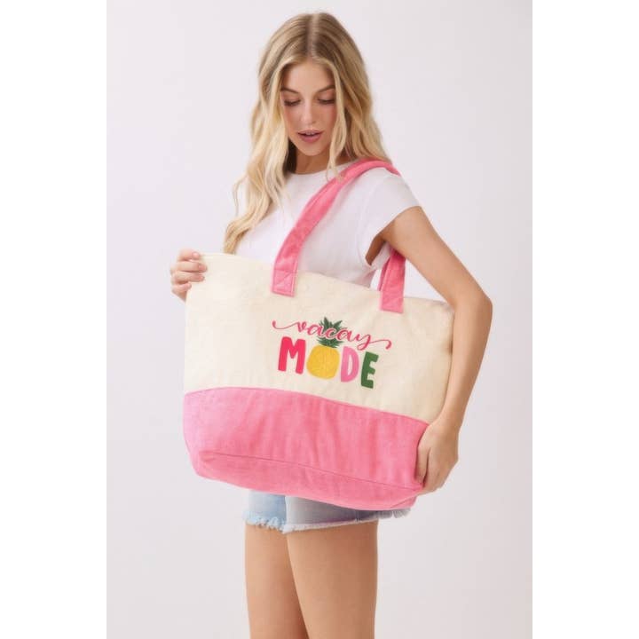 CC Wholesale Clothing - Wholesale Tote Bag - Women's - Vacay Mode Terry Tote5