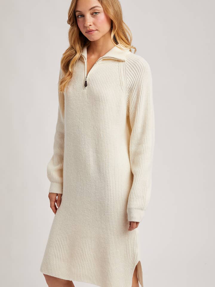 Bluivy - Wholesale Dress - Women's - QUARTER ZIP SWEATER DRESS10
