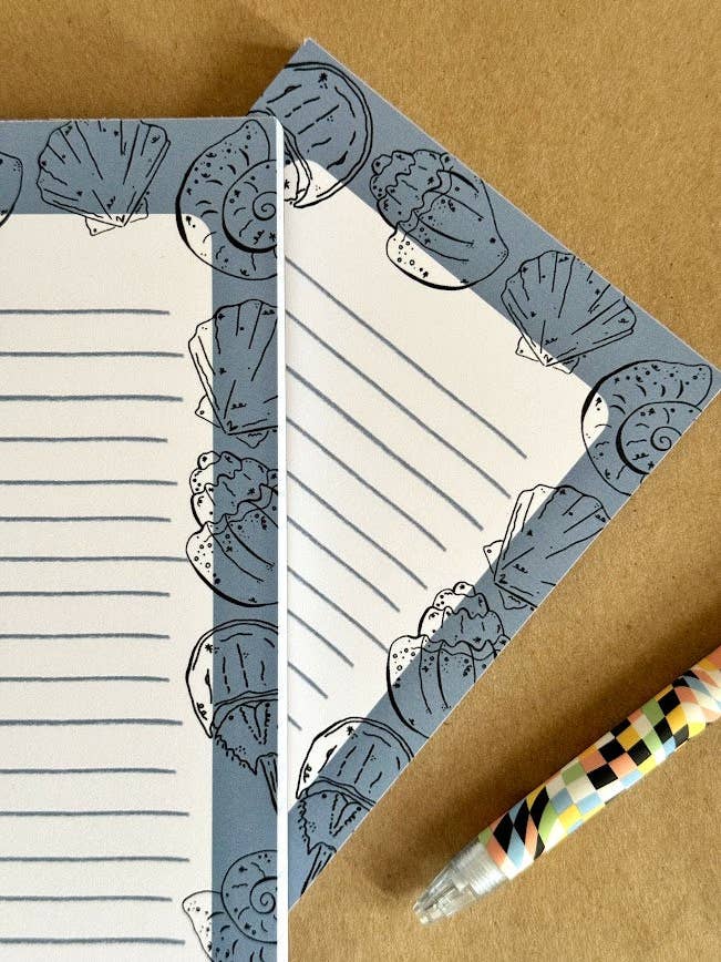 Shell Yeah Long Notepad for wholesale by kash co studio