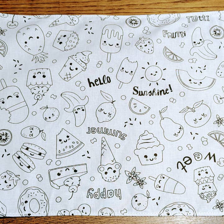 Washable coloring placemat cakes 40x30cm for wholesale by Masolie