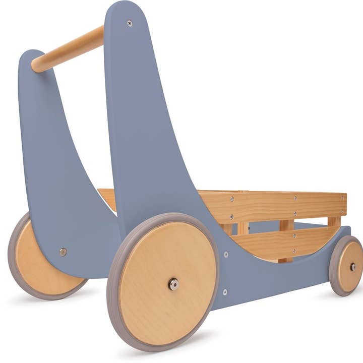Kinderfeets 2-in-1 Wooden Storage Cart & Trolley - Slate Blue for wholesale by Kinderfeets NL