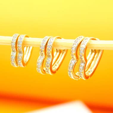 MIA Jewelry - Wholesale Hoop Earrings - 18K Gold Filled Heart Hoop Earrings3