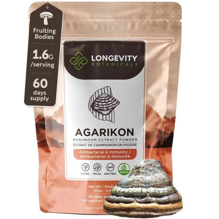 Longevity Botanicals - Wholesale Protein/Superfood Powder - Organic Agarikon Mushroom Extract Powder 100g