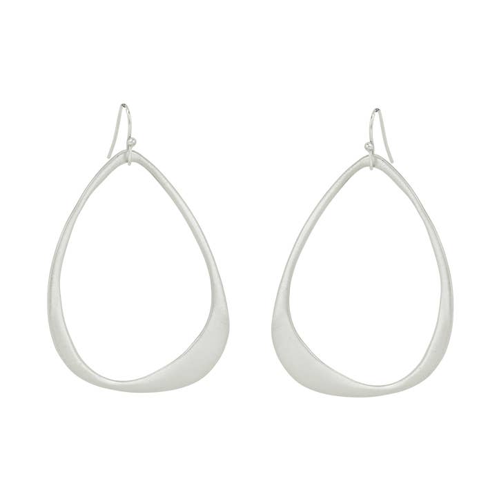 Large Open Drop Earrings in Silver or Vermeil for wholesale by Philippa Roberts