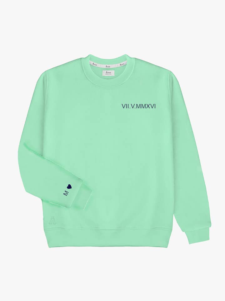 SWEATSHIRT MINT | BORDADO DUPLO por atacado de Anitials