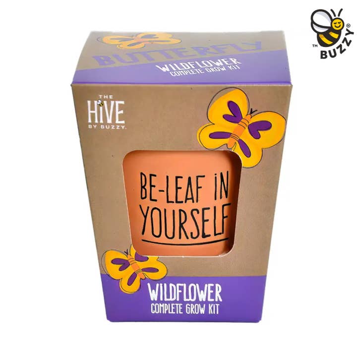 Inspirational Wildflower Complete Grow Kit – Indoor Gift for wholesale by Buzzy Seeds Grow Gifts