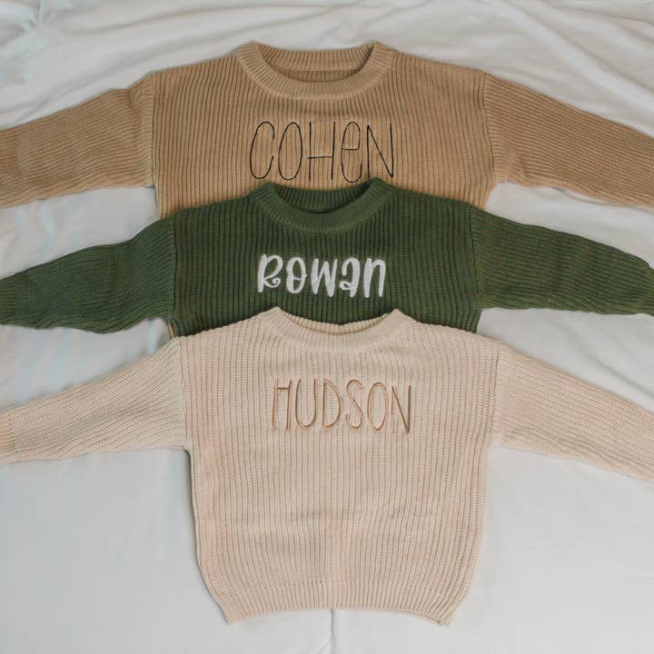 Rebellious Rose – Engroshandel Sweater - Børn – Engros broderede strikkede trøjer1