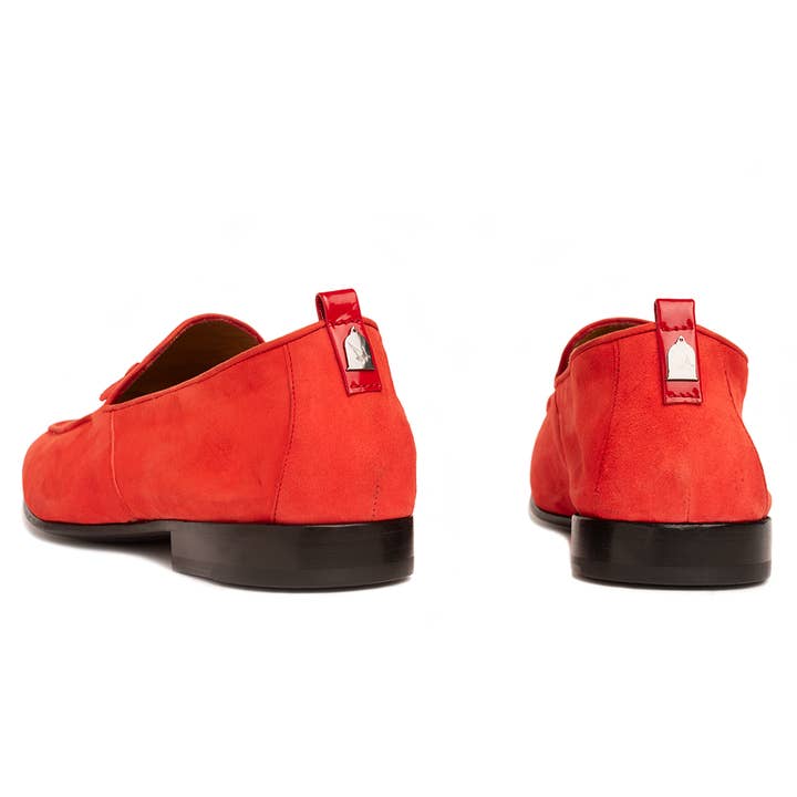THE BARON’S CAGE - Wholesale Loafers - Men's - Red Suede Loafer Shoes: Mr Bob2