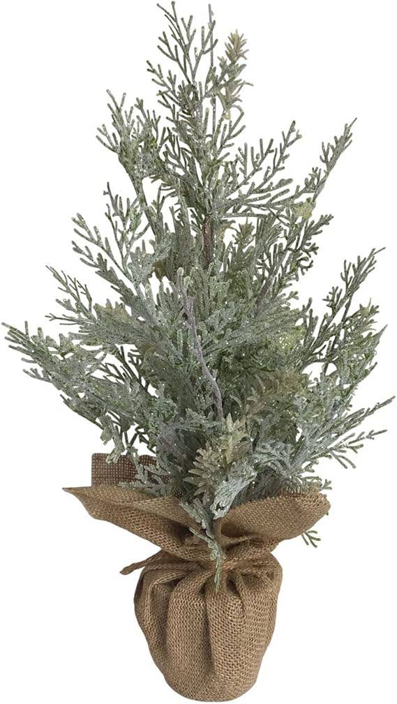 DEENZ – wholesale Artificial flowers – Frosted Tree with Hessian Wrap Plant0
