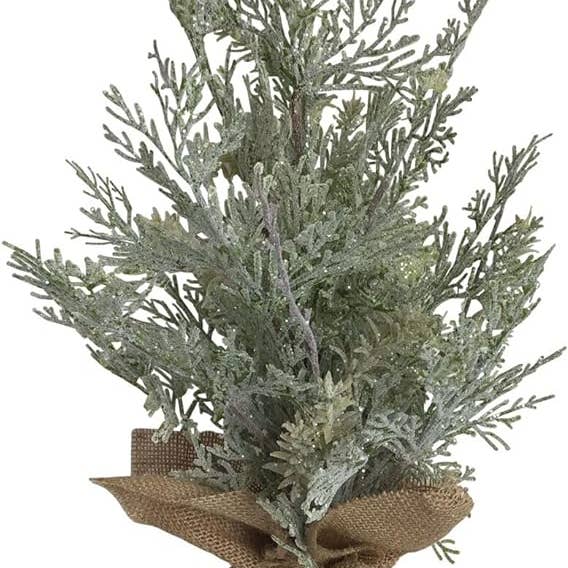 DEENZ – wholesale Artificial flowers – Frosted Tree with Hessian Wrap Plant0
