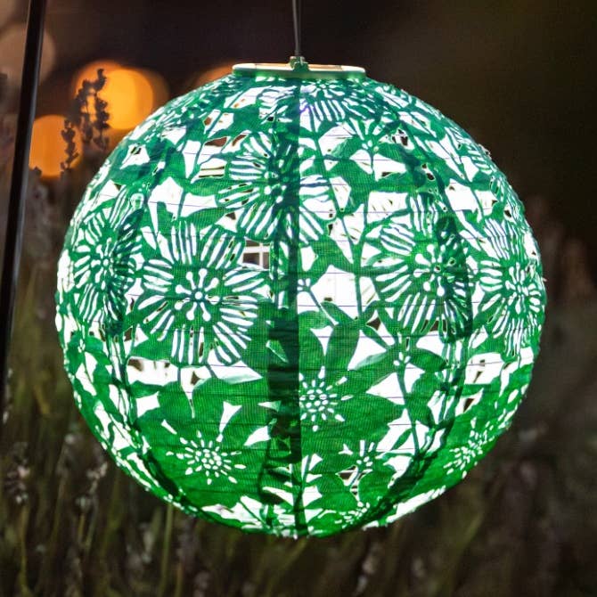 *NEW* Stella Sunflower 12" Globe Solar Lantern - Jelly Mint for wholesale by Allsop Home & Garden