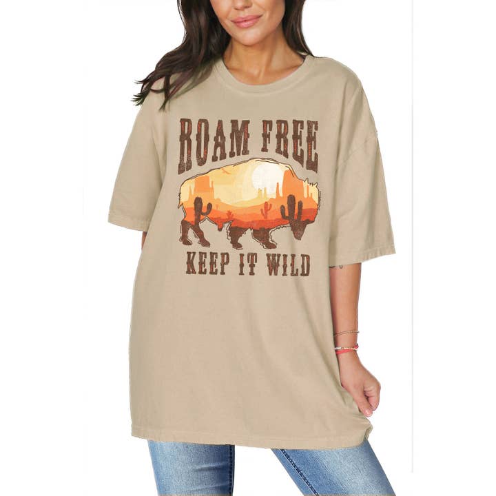 Unisexe surdimensionné - ROAM FREE KEEP IT WILD pour la vente par Amused by Blue