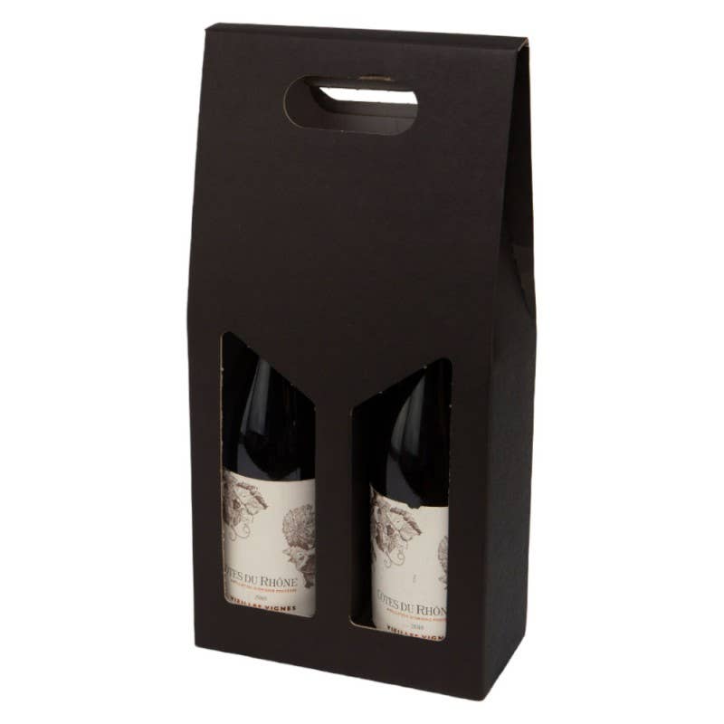 Deffrennes - Wholesale Gift Box - Black cardboard case for 2 bottles3