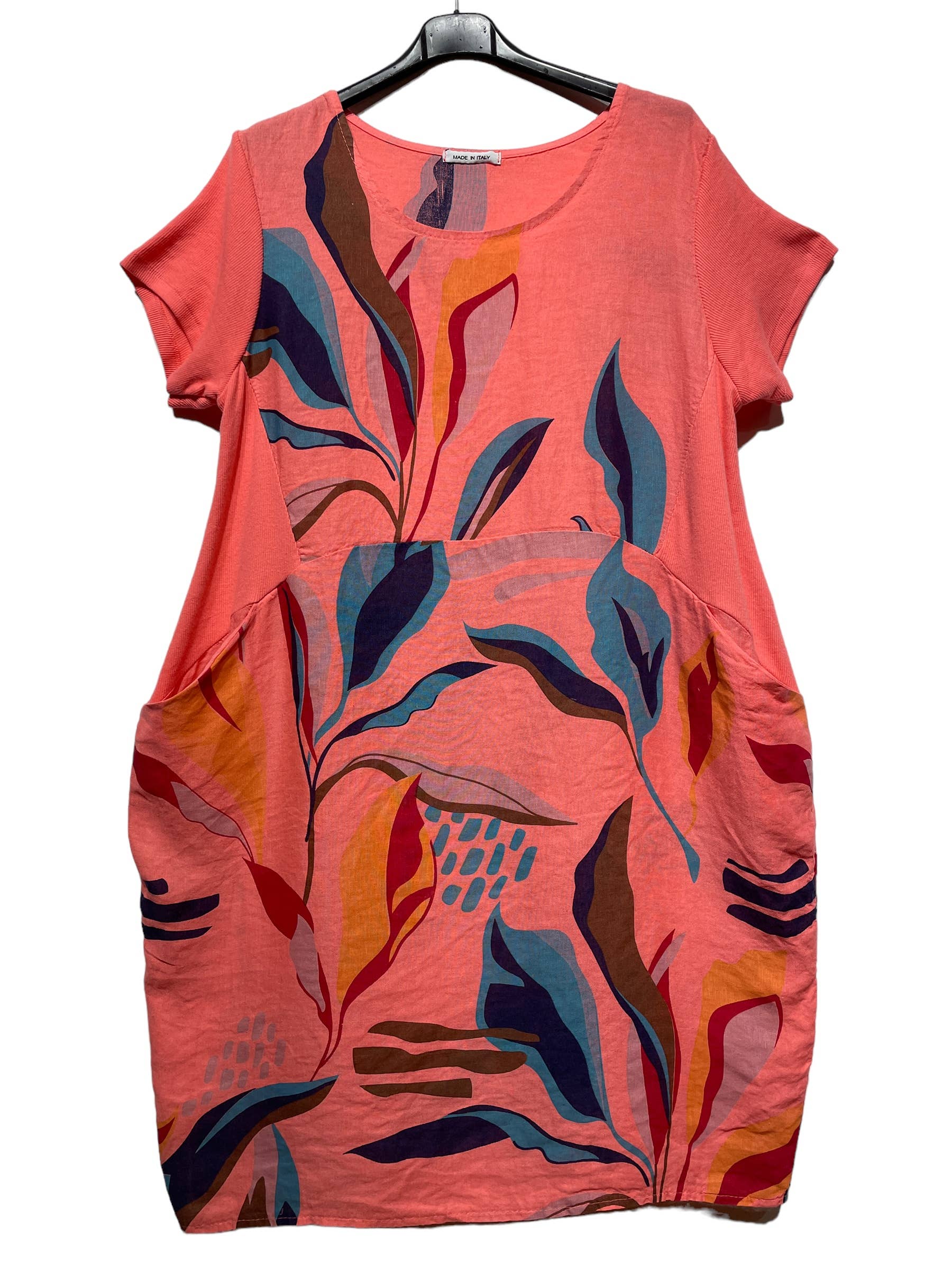 LINEN & COTTON HOUSE – Großhandel Tunika – Damen – TUNIKA AUS LEINEN 3533 BLUMEN3