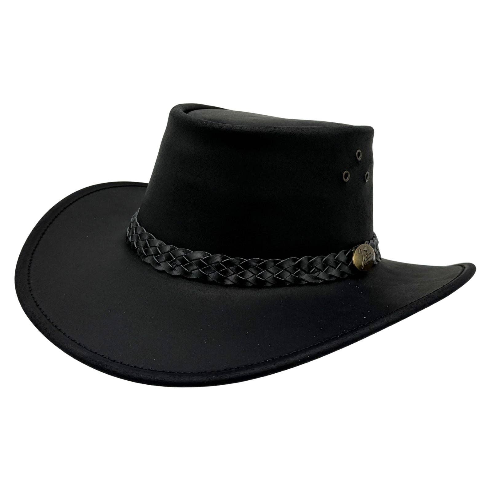 Jacaru Australia - Vente Chapeau de cowboy – unisexe - Chapeau Jacaru 1006 Wallaroo Oil en cuir huilé2